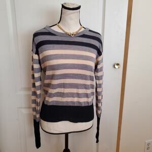 Marc by Marc Jacobs Yasmin Striped Merino Wool Sweater size L